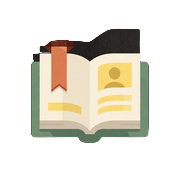 Open book icon symbolizing farm life storytelling on Farmers Dating